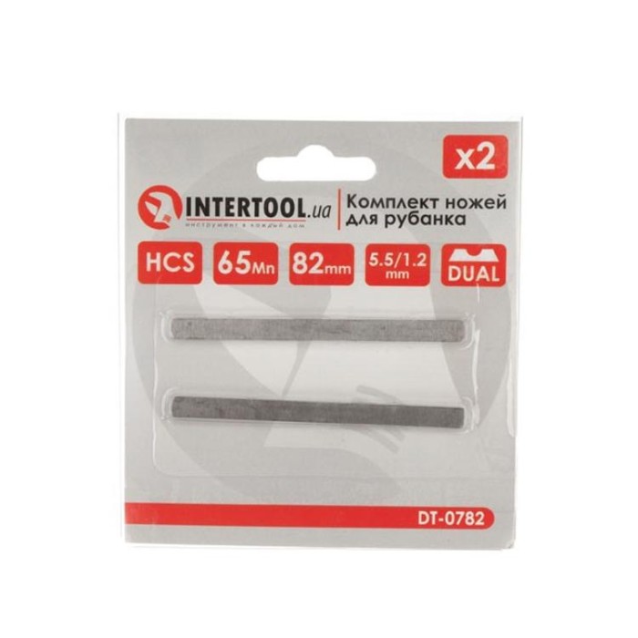 купить купить Комплект ножей для рубанка 82 мм, 2 шт INTERTOOL DT-0782  