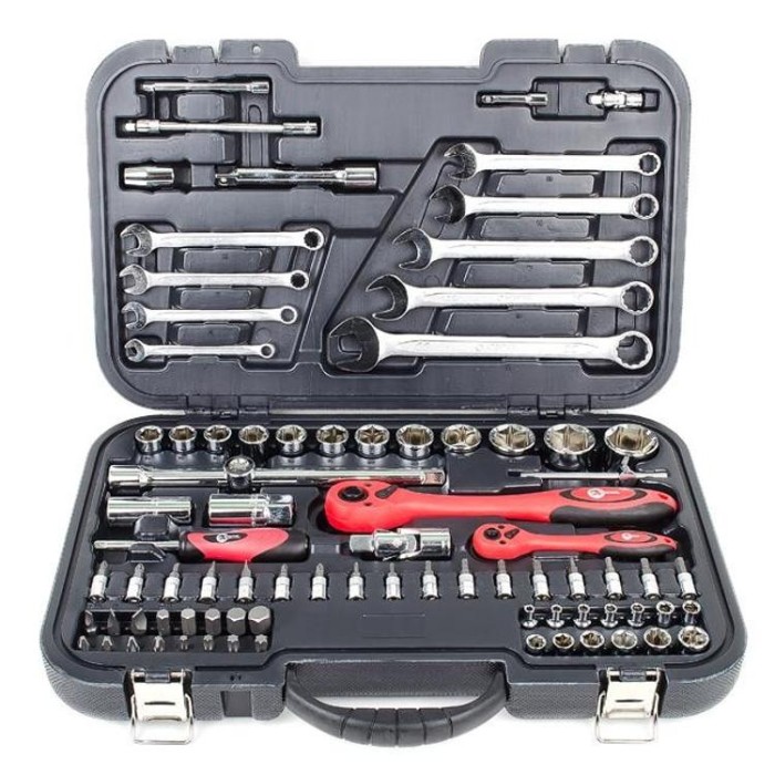 купить купить Профессиональный набор инструментов 1/2&quot;&amp;1/4&quot;; 82 ед INTERTOOL ET-6082  