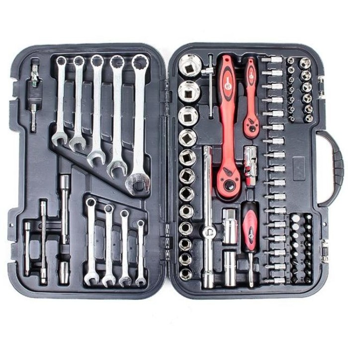 купить купить Профессиональный набор инструментов 1/2&quot;&amp;1/4&quot;; 82 ед INTERTOOL ET-6082  