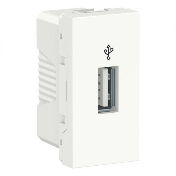 купить купить USB-коннектор 1 модуль белый Unica New Schneider Electric (Шнайдер Электрик)  
