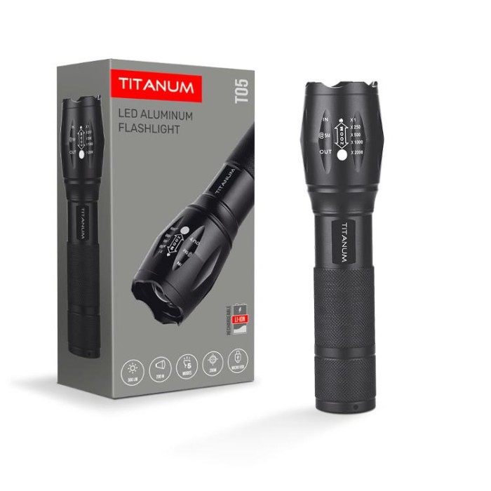 купить купить Портативний світлодіодний ліхтарик TITANUM TLF-T05 300Lm 6500K  