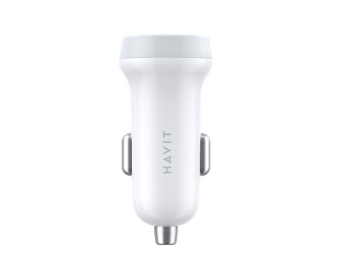 купить купить Автомобільний зарядний пристрій HAVIT HV-CC2008 2USB White  
