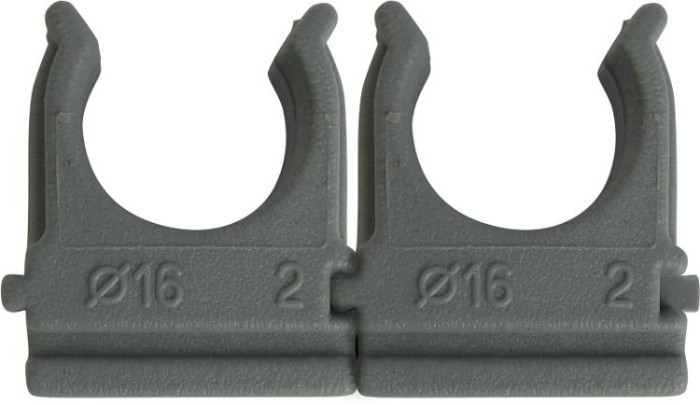 Хомут-кліпси для гофротруби d 32 мм, сірі, (25шт)