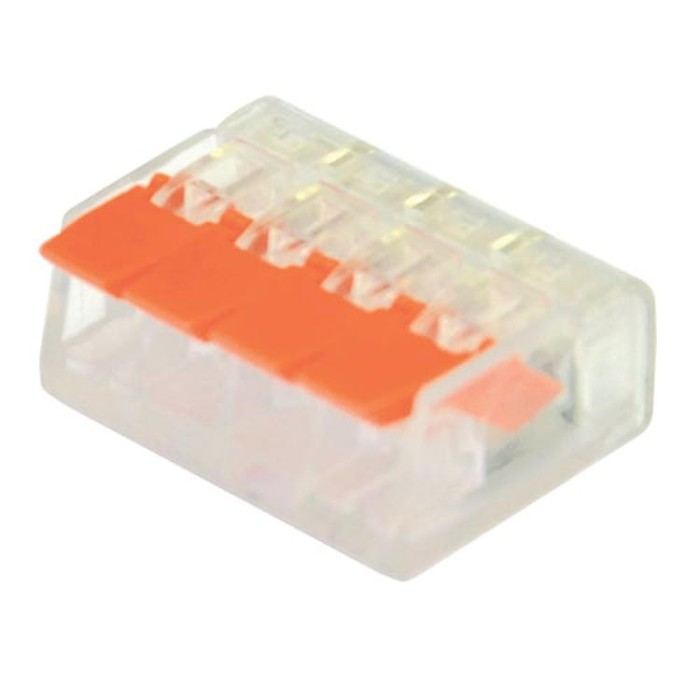 Клема з’єднувальна універсальна прозора 4 отвори