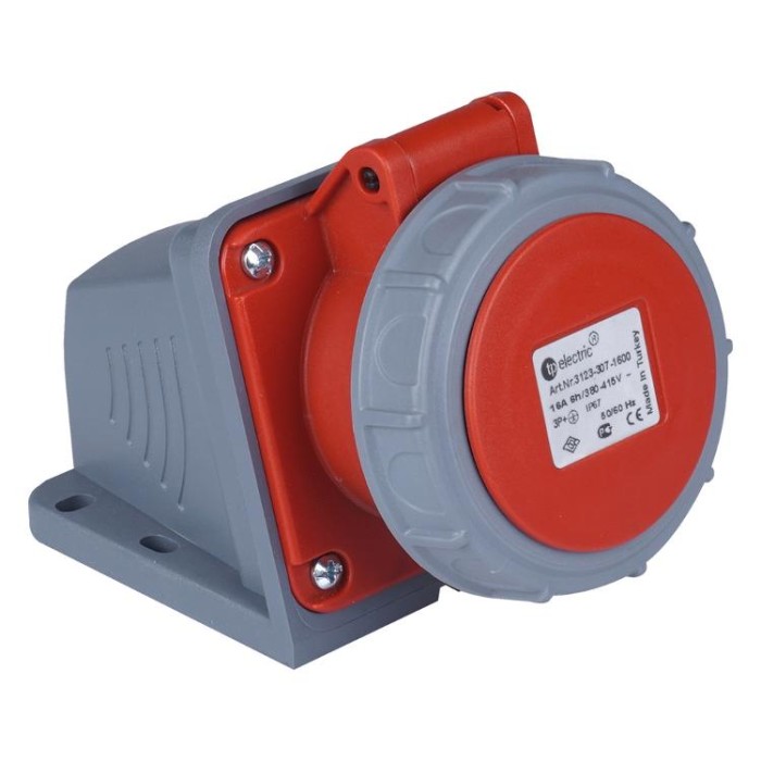 купить купить Розетка силова настінна 32А/4 (3Р+РЕ) IP67, TP electric (3127-307-1600)  