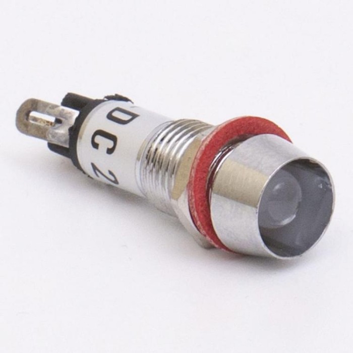 Світлодіодний індикатор металевий AD22C-8 220v AС, білий, Takel