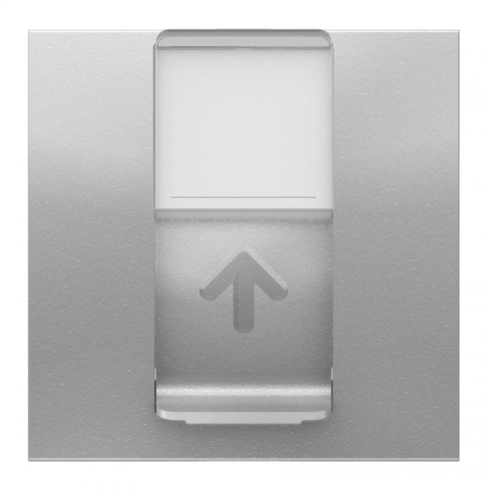 купить купить Накладка RJ45 2 модуля алюминий Unica New Schneider Electric (Шнайдер Электрик)  