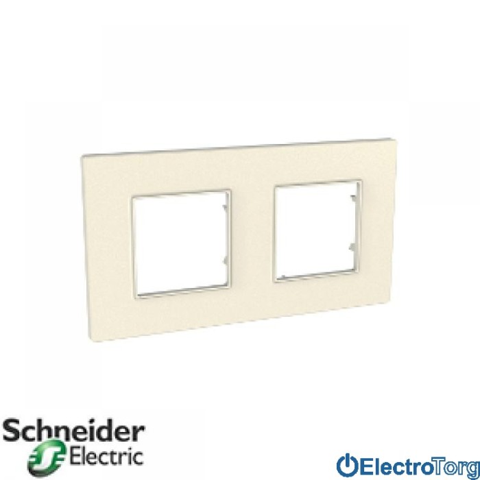 Рамка двойная горизонтальная Unica Quadro Natura Schneider