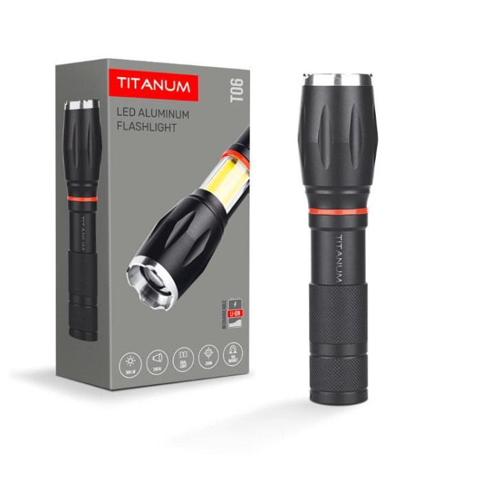 купить купить Портативний світлодіодний ліхтарик TITANUM TLF-T06 300Lm 6500K  