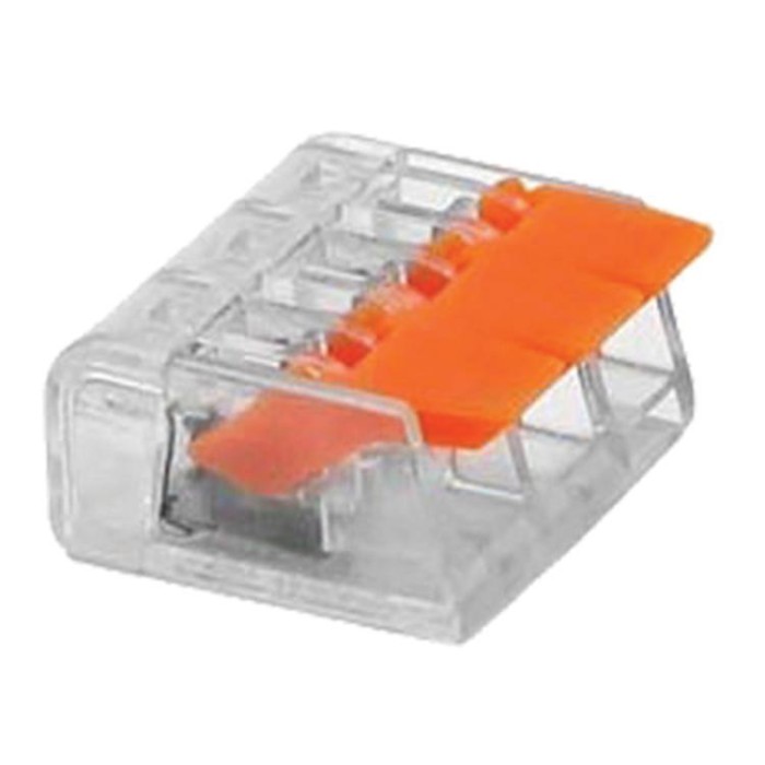 Клема з’єднувальна універсальна прозора 3 отвори