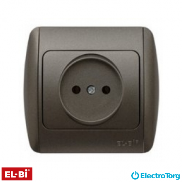 купить купить Розетка ZIRVE 1-я SL- F- черный с вставкой EL-BI  