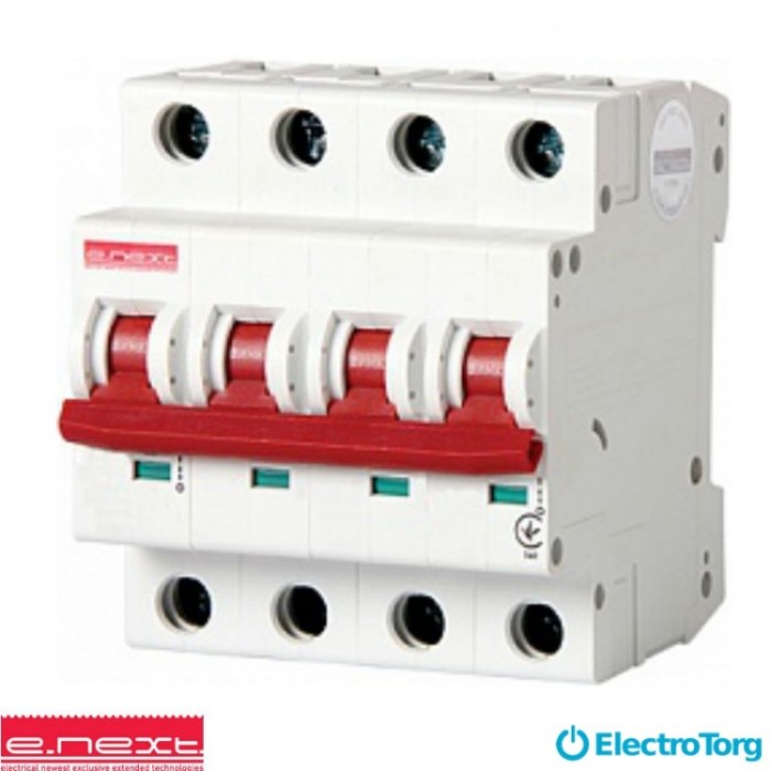 купить купить Авт. выкл. e.mcb.stand.45.4.C10, 4р, 10А, C, 4.5 кА e-next  