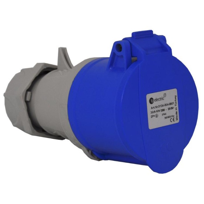 купить купить Розетка силовая 16А / 3 (2Р + РЕ) IP44, TP electric (3120-304-0901)  