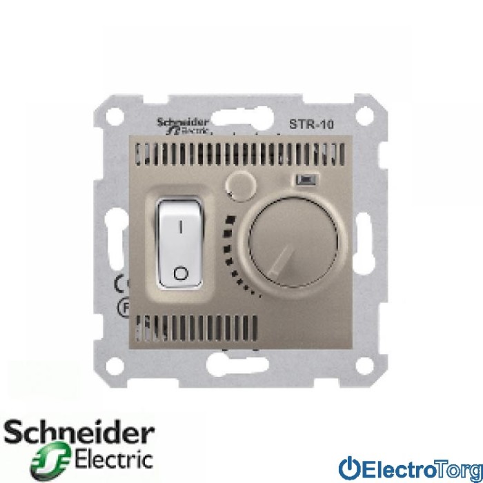 Термостат комнатный 10А титановый Sedna Schneider Electric (Шнайдер Электрик)