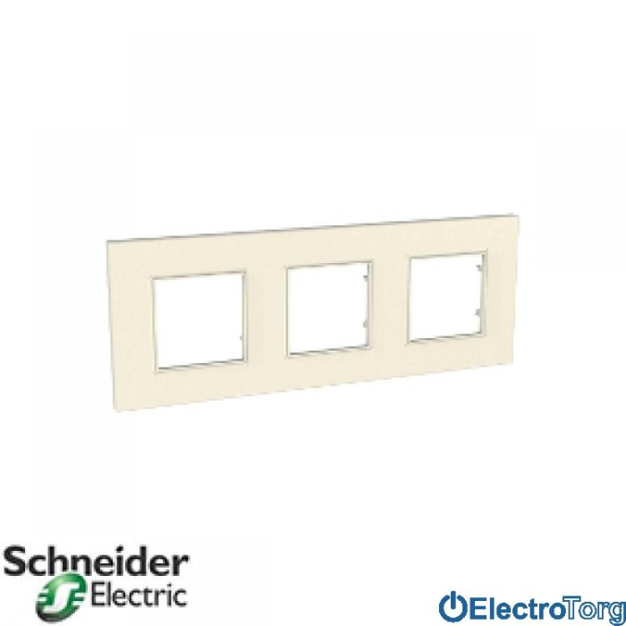 Рамка тройная горизонтальная Unica Quadro Natura Schneider