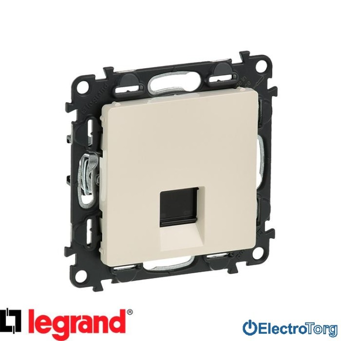 купить купить Механизм розетки компьютерной RJ45 6 UTP слоновая кость Valena LIFE Legrand  