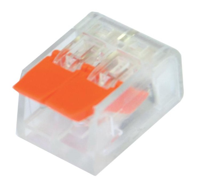 Клема з’єднувальна універсальна прозора 2 отвори