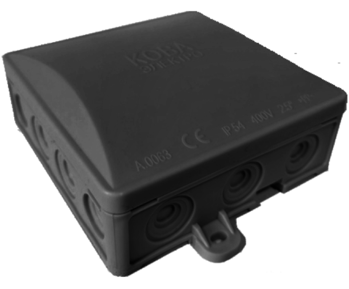 Коробка д/розвед. пров. PP-БС, відк.уст., 94(117,2)х94,5, h 40,5мм, IP54, чорна