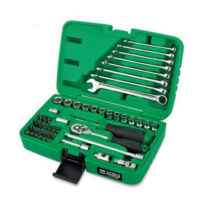 купить купить Набор инструмента TOPTUL 1/4&quot; + ключи 49ед. GCAI4901  