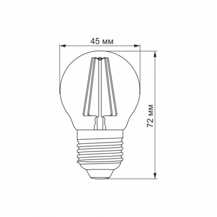 купить купить LED лампа Filament G45F 4W E27 3000K VIDEX  