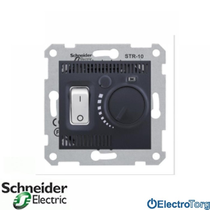 Термостат комнатный 10А графитовый Sedna Schneider Electric (Шнайдер Электрик)