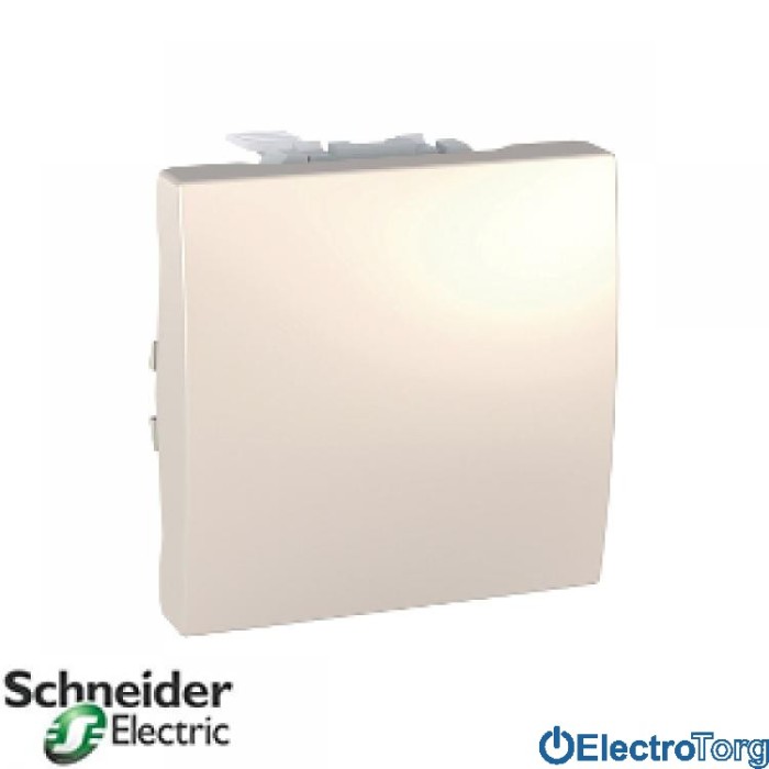 Переключатель перекрёстный 1-клавишный 10AX слоновая кость Unica Schneider