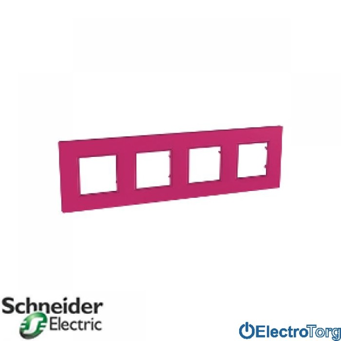 Рамка четверная горизонтальная Unica Quadro Natura Schneider