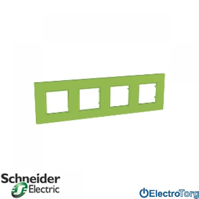 Рамка четверная горизонтальная Unica Quadro Natura Schneider