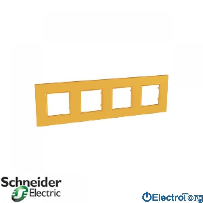 Рамка четверная горизонтальная Unica Quadro Natura Schneider