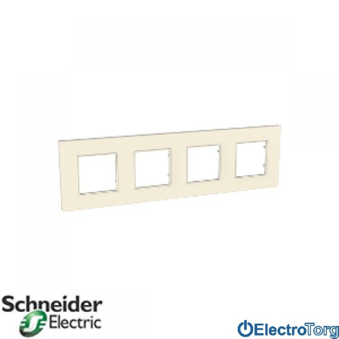 Рамка четверная горизонтальная Unica Quadro Natura Schneider