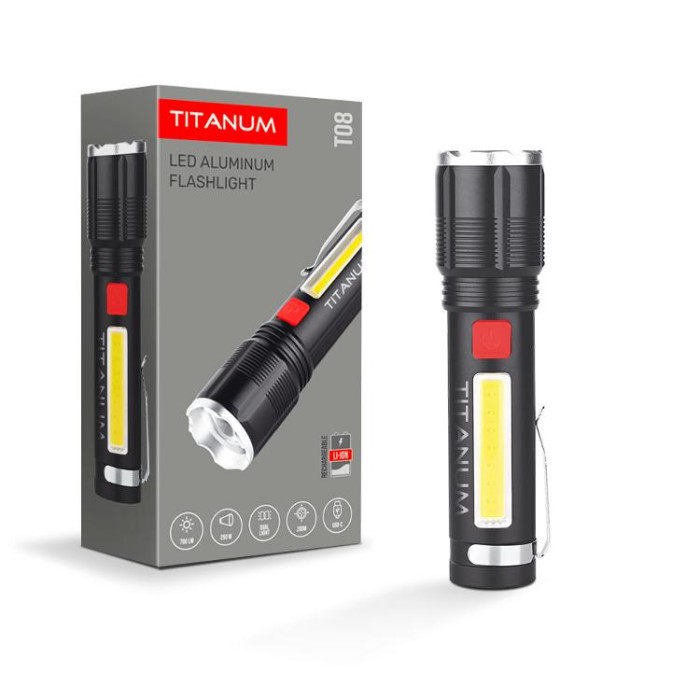 купить купить Портативний світлодіодний ліхтарик TITANUM TLF-T08 700Lm 6500K  