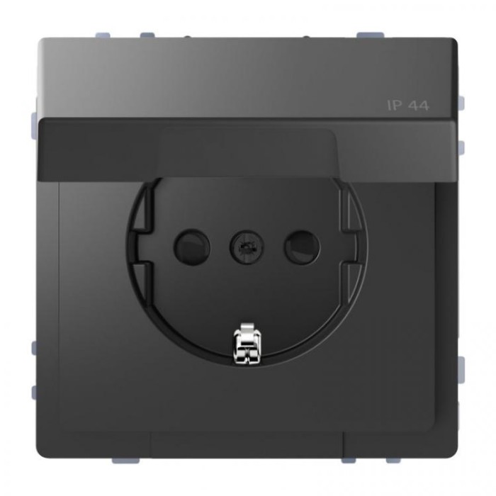 купить купить Розетка 16А с з/к и крышкой IP44 антрацит Merten D-Life Schneider Electric (Шнайдер Электрик)  