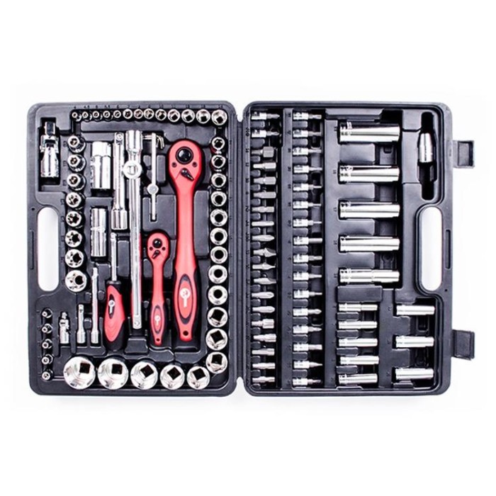 купить купить Набор инструментов Cr-V 1/2&quot;и 1/4&quot;108 ед. INTERTOOL ET-6108  