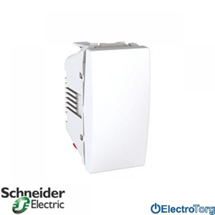 Выключатель 1-клавишный 10AX белый Unica Schneider