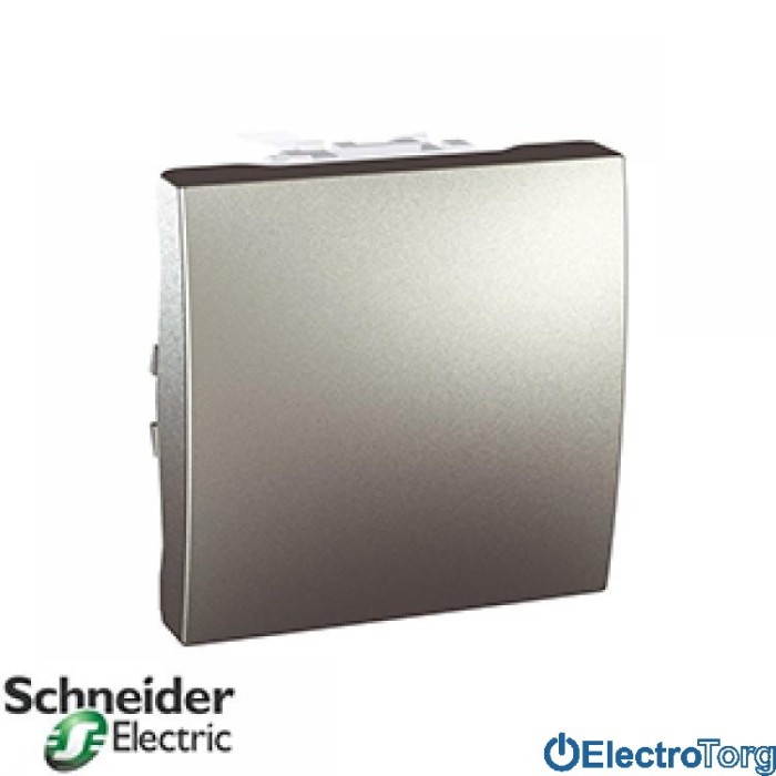 Переключатель перекрёстный 1-клавишный 10AX алюминиевый Unica Schneider