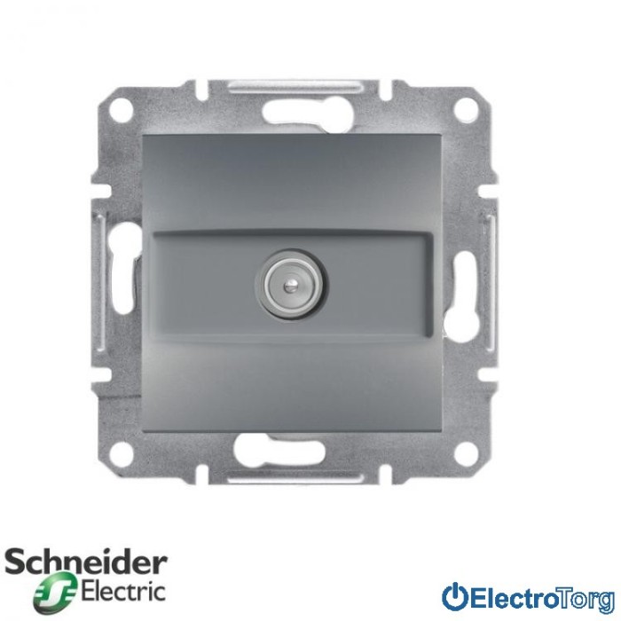 купить купить Розетка TV проходная (8 dB) сталь Asfora Schneider Electric (Шнайдер Электрик)  
