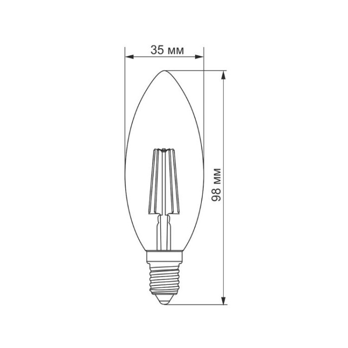 купить купить LED лампа TITANUM  Filament C37 4W E14 2200K бронза  