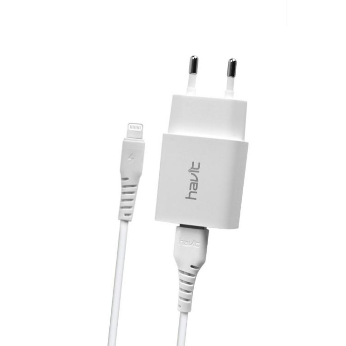 купить купить Зарядний пристрій HAVIT HV-ST901 2USB з Lightning кабелем  