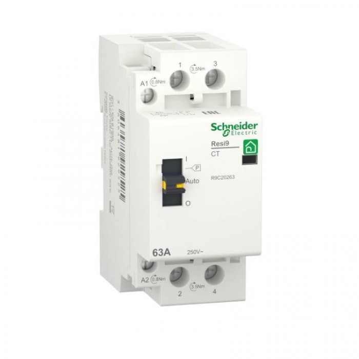 купить купить Контактор 63 A, 1P+N, 2NO ~230В/50Гц RESI9 Schneider Electric (Шнайдер Электрик)  