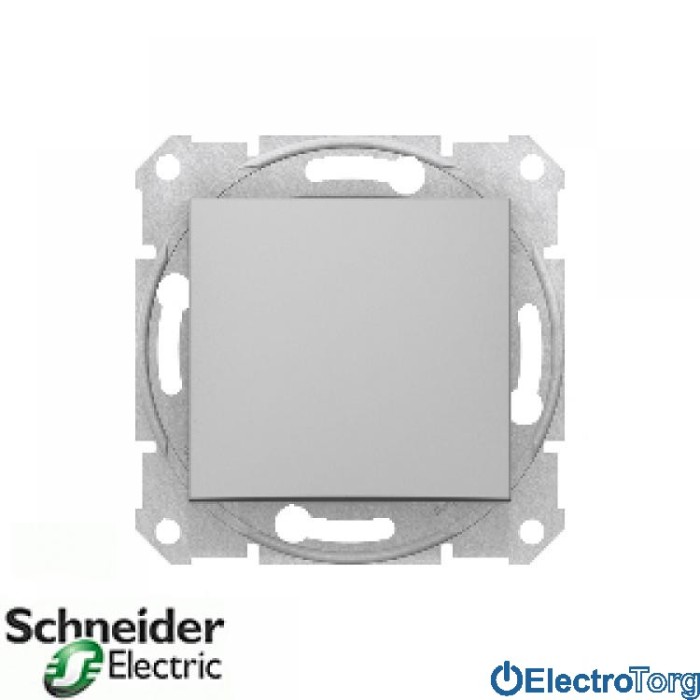 Выключатель 1-клавишный 10AX алюминиевый Sedna Schneider Electric (Шнайдер Электрик)