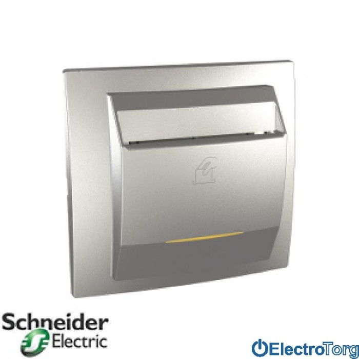 Карточный выключатель алюминиевый Unica Schneider