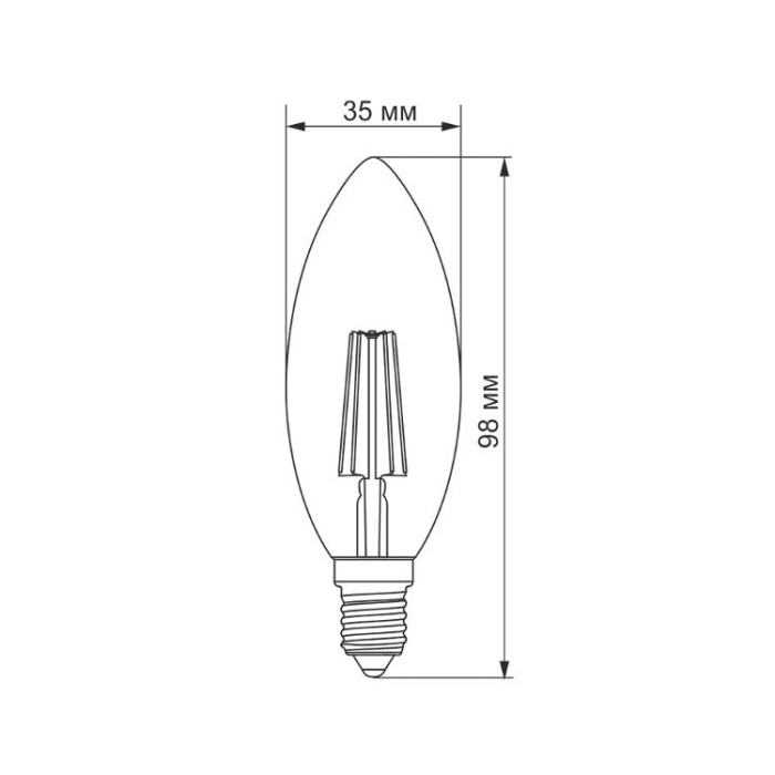 купить купить LED лампа TITANUM  Filament C37 4W E14 4100K  