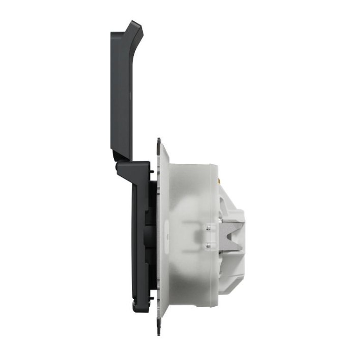 Розетка з заземленням, зі шторками, та з кришкою IP44 Чорний Sedna Design Schneider Electric