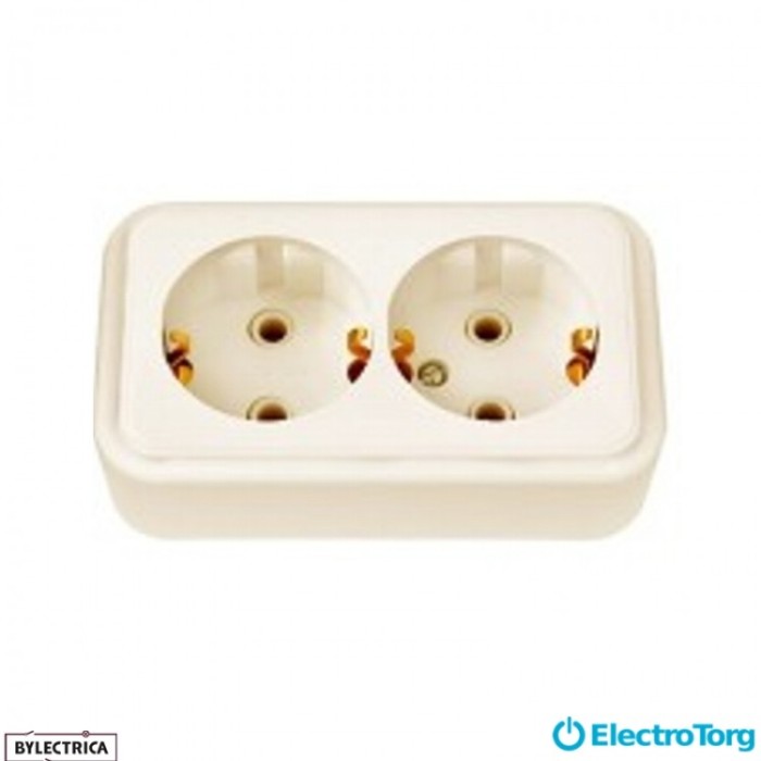 купить купить Розетка 2-я Пралеска РА 16-260 (слоновая кость) BYLECTRICA  