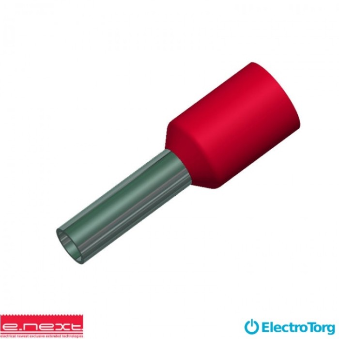 купить купить Изолированный наконечник втулочный e.terminal.stand.e1508.red 1,5 кв.мм, красный E-NEXT  