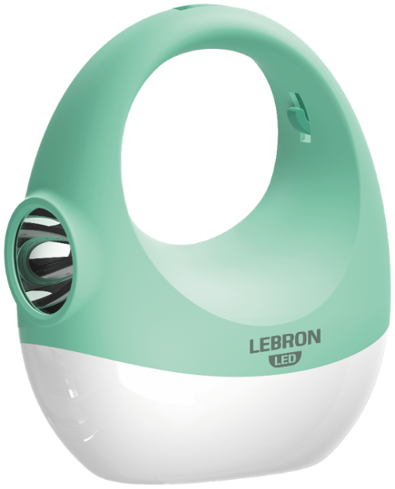 LED ліхтар кемпінговий LEBRON L-HL-617, 7.5W, 1200mAh*2 Li-Ion, зелений, USB