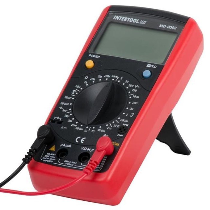 купить купить Мультиметр цифровой CAT III-600В/CAT II-1000В INTERTOOL MD-0002  