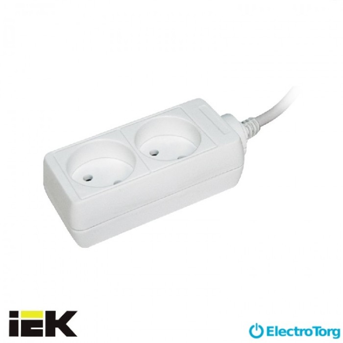 купить купить Удлинитель У02 2 места 2Р+РЕ/2 метра 3х1мм2 16А/250В ИЭК (IEK)  