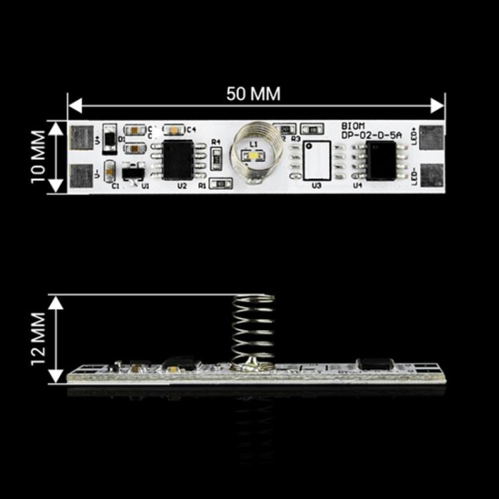 купить купить Сенсорный диммер DP-02-D-5A для профиля 5А DC12V  