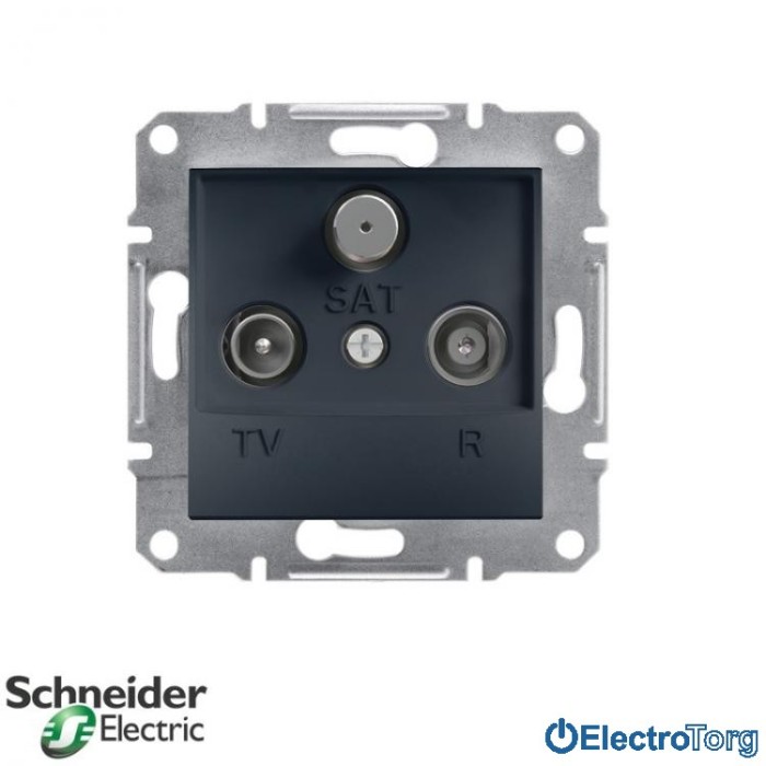 купить купить Розетка TV-R-SAT оконечная (1 dB) антрацит Asfora Schneider Electric (Шнайдер Электрик)  